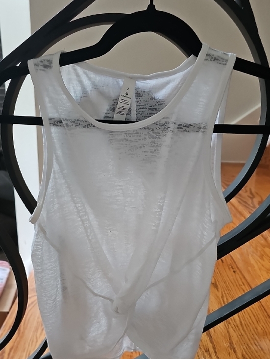 lululemon athletica Tops - lululemon‎ athletica White Knot-Front Tank